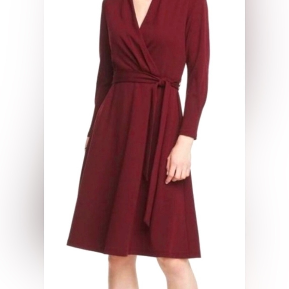 Ann Taylor Faux Wrap Long Sleeve Dress size SP - Picture 10 of 10